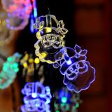 20 ft 30 LEDs Santa Claus Solar Multicolor String Lights,Waterproof for Indoor&Outdoor Christmas Tree Patio Garden Home Party Decoration(Multicolor),Item  Code:30SCMUSO