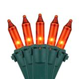 Premium 100 Amber / Orange Christmas Lights, 6