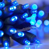 20 Blue Battery Operated 5mm LED Christmas Lights, Green Wire Item No.20BLGN5B