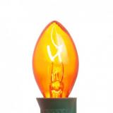 C7 Transparent Bulbs in Amber; Box Of 25pcs, Item Code:C7TAM25B