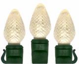 C7 LED Warm white Christmas Lights with Faceted , Spacing 8