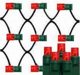 Red led net lights 5mm Wide Angle Les,4´×6´,Green Wire,Item Code:5M100RDG