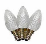 C7 LED Cool white LED replacement  Bulbs Faceted 25pcs,Item Code:C7CWF25B