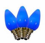 C7 Blue LED replacement Opaque Bulbs 25pcs,Item Code:C7BLO25B