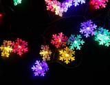 20 ft 30 LED Snowflake Waterproof Solar String Light Christmas Fairy Lights for Outdoor Party Gardens Holiday Christmas Decorations Item Code:30SFMUSO