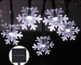 20 ft 30 LED Snowflake Waterproof Cool White Solar String Light Christmas for Outdoor Party Gardens Holiday Christmas Decorations Item Code:30SFCWSO