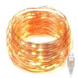 USB 33ft Copper Wire 100 LED Fairy Starry String Lights Decorative Rope Lights For Party Wedding Commercial Light  Item Code:100CWWUS