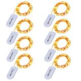 7.2ft 20 LEDs warm white copper wire Battery Operated string lights 8 Pack LED String Lights Starry Fairy Novelty Lights for Party Christmas Wedding Home Table Decorations Item Code:20CWWWBA