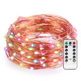 120LED 40ft Copper Wire Fairy String lights with Remote Control Flexible Multi-color Battery-operated for Party Wedding Commercial Light Item Code:120CWMRB