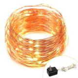 120 Micro LED String Lights on 40 Feet Copper Wire Decor Rope Lights Christmas UL certified Power Adapter Item Code:120CWWAD