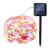 33ft 100LED Multicolor Waterproof Copper Wire Fairy Light Decorative Lights, String Light Icicle Christmas solar String Light, for Patio, Lawn, Garden, Pergola, Wedding, Party, Christmas Decorations Item Code:100CMUSO