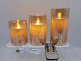 Flameless LED Candle Set  with Remote USB charge